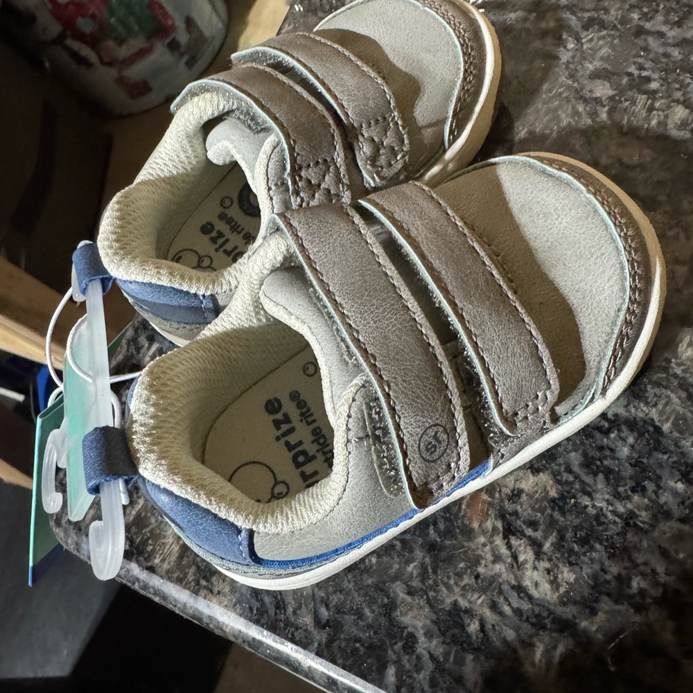 Stride Rite Gray and Blue Kids Sneakers